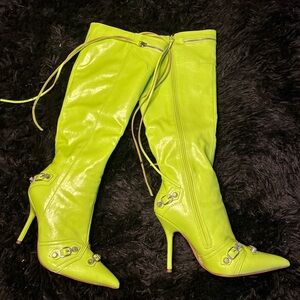 FASHION NOVA lime green heels